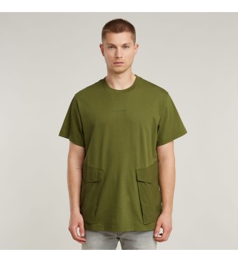 G-Star para homem. D26609-C784-G985 Rovic T-shirt solta verde (M), Casual, Manga curta, Algodão orgânico, Sustentável