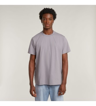 G-Star para hombre. D26449-C784-G276 Camiseta Seam Detail Loose (M), Casual, Gris, Manga corta, Algodón Orgánico, Sostenible