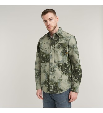 Camisa Cargo Pocket Regular verde (XL), Casual, Camuflaje, Manga larga, Poliéster Reciclado, Sostenible