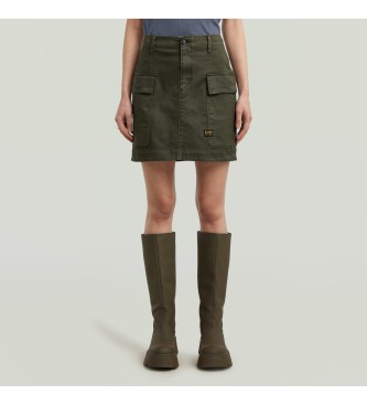 G-Starvoor vrouwen. D25235-C106-B575 Cargo rok groen (24), Casual, Katoen