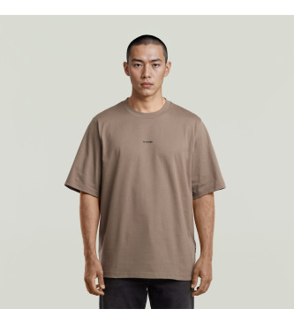 G-Star para homem. D27840-C336-B743 T-shirt com logótipo no centro do peito castanho (XS), Marrom, Casual, Manga curta, Algodão orgânico, Su