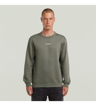 G-Star para hombre. D24914-C235-1260 Sudadera Center chest logo gris (XL), Casual, Algodón Orgánico, Sostenible