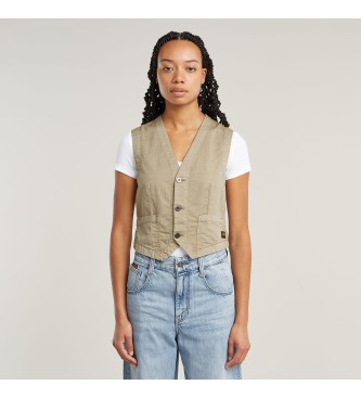G-Star para mujer. D26542-D910-D848 Chaleco Summer beige (S), Casual, Algodón