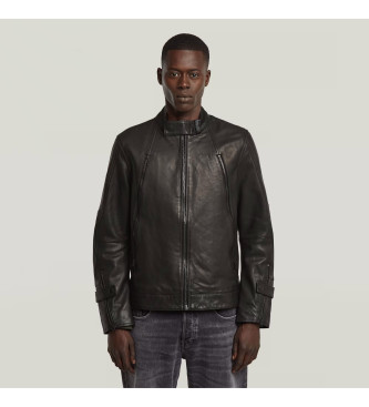 Chaqueta Biker de piel negro (M), Casual