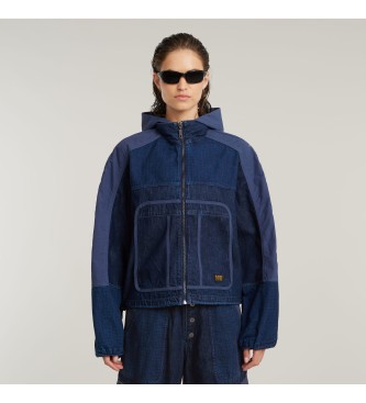 G-Star para mujer. D26292-D934-H135 Chaqueta Hooded Track azul (M), Casual, Algodón