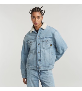 Chaqueta Relaxed Sherpa azul (XS), Casual, Algodón