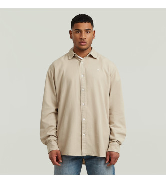 G-Star para hombre. D25196-D454-D848 Camisa Clean Regular beige (L), Casual, Algodón, Manga larga