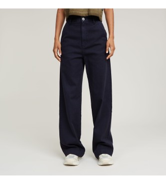 G-Star para mujer. D26432-E020-H193 Pantalón Deck 2.0 High Loose Chino marino (32/34), Casual, Algodón
