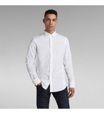 G-Star para hombre. D17026-C271-110 Camisa Dressed Super Slim blanco (M), Casual, Algodón, Manga larga