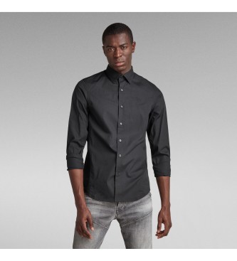 G-Star för män. D17026-C271-6484 Dressed Super Slim Skjorta svart (XXL), Casual, Bomull, Lång ärm