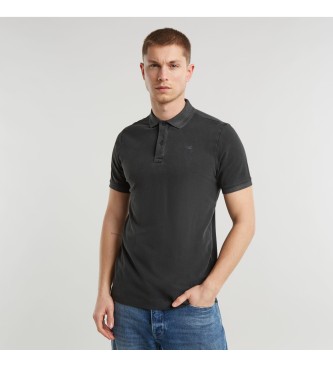 G-Starvoor mannen. D11595-D756-B564 Polo Dunda Overdyed Slim zwart (M), Casual, Katoen, Korte mouwen