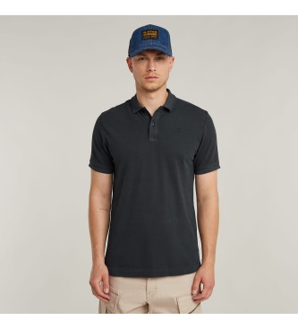 G-Starvoor mannen. D11595-D756-D418 Polo Dunda Overdyed Slim marine (S), Casual, Katoen, Korte mouwen, Marineblauw
