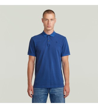 G-Star para hombre. D11595-D756-H739 Polo Dunda Overdyed slim azul (M), Casual, Algodón, Manga corta