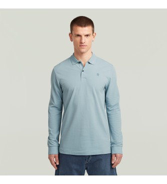 G-Star para hombre. D27683-5864-5304 Polo Dunda slim azul (XS), Casual, Algodón, Manga larga