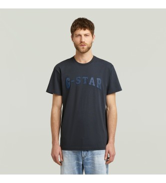 G-Star para hombre. D26840-C336-H392 Camiseta Felt Logo marino (M), Casual, Algodón, Manga corta