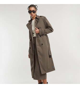 G-Star para mujer. D25197-D728-273 Gabardina Trench Coat marrón (L), Casual, Poliamida, Manga larga, Sostenible