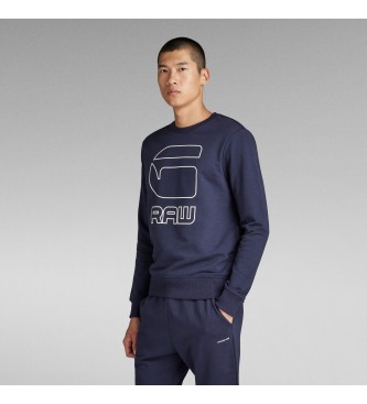 G-Star para hombre. D20021-A613-6067 Sudadera Graphic Graw marino (XS), Casual, Algodón, Manga larga