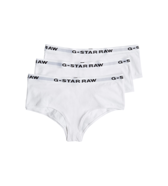 G-Star para mujer. D24081-D516-6008 Set de 3 Braguitas Hipsters blanco (XL), Casual, Homewear, Algodón Orgánico, Sostenible