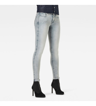 G-Star para mujer. D05889-9882-6013 Jeans 3301 Mid Skinny gris (24/32), Casual, Algodón, Denim
