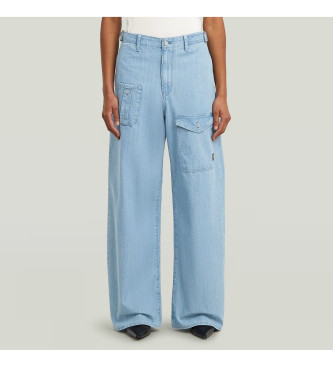 G-Star para mujer. D26315-D953-H167 Jeans cargo Belted 2.0 azul (28/32), Casual, Denim, Algodón Orgánico, Sostenible
