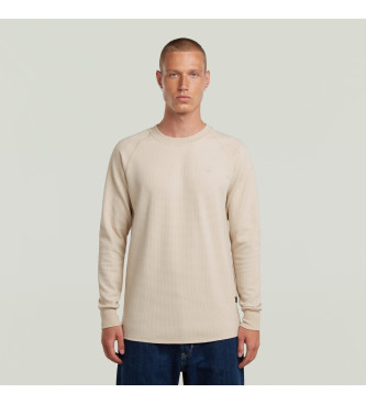 G-Star para hombre. D26650-D271-1603 Camiseta Jirgi beige (M), Casual, Algodón, Manga larga