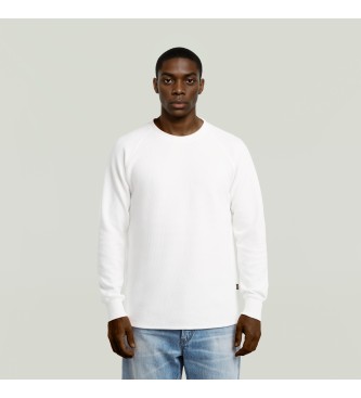 G-Star para hombre. D26650-D271-110 Camiseta Jirgi blanco (M), Casual, Manga larga, Poliéster Reciclado, Sostenible