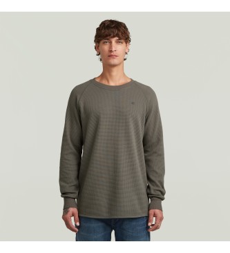G-Starvoor mannen. D26650-D271-1260 Jirgi T-shirt grijs (L), Casual, Lange mouwen, Gerecycled polyester, Duurzaam