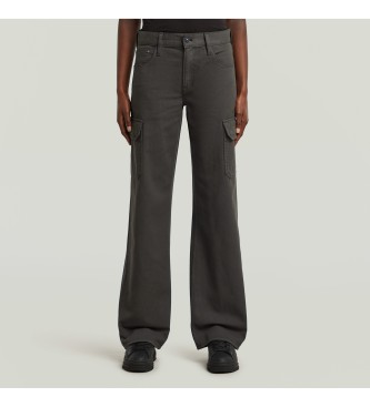 G-Starvoor vrouwen. D24673-E078-B575 Judee Cargo Broek Grijs (30/30), Casual, Duurzaam, Gerecycled Katoen
