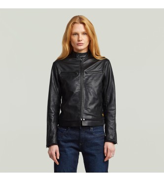 G-Star para mujer. D27160-D555-6484 Chaqueta de Piel Biker negro (L), Casual