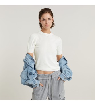 G-Star para mujer. D24604-D597-1284 Camiseta Summer blanco (L), Casual, Manga corta, Algodón Orgánico, Sostenible