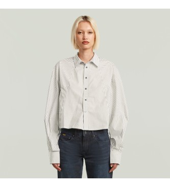 G-Star para mujer. D26137-C667-H605 Camisa Macro Balloon verde (M), Casual, Algodón, Manga larga