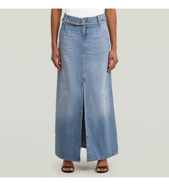 G-Star para mujer. D25979-D943-H133 Maxifalda holgada azul (27), Casual, Denim, Algodón Orgánico, Sostenible