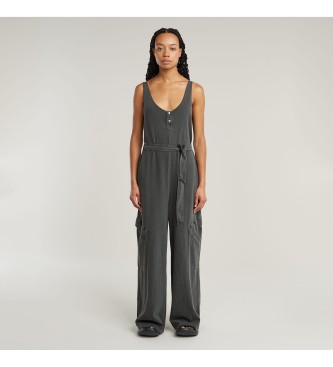 G-Star para mujer. D26100-C756-B564 Mono Overdyed Utility Loose negro (XS), Casual, Sin mangas / Tirantes, Algodón Orgánico, Sostenible