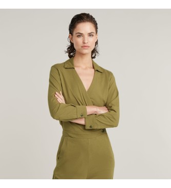 Mono Shirt verde (L), Casual, Manga larga, Algodón Orgánico, Sostenible, G-Star outlet 2024.