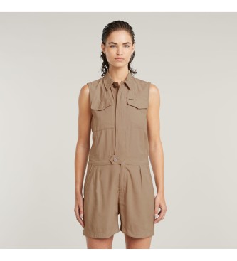 G-Star para mujer. D26009-D522-C626 Mono Summer taupe (XS), Casual, Viscosa, Sin mangas / Tirantes