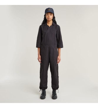 G-Star para mujer. D26008-D454-G476 Mono Wrap gris (M), Casual, Manga 3/4, Algodón Orgánico, Sostenible