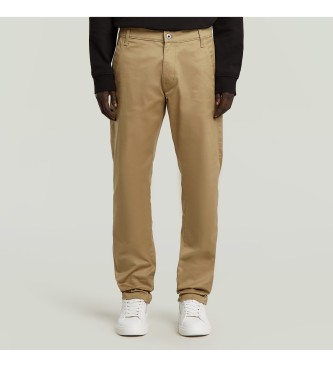 G-Starvoor mannen. D26400-C105-B444 Morry Tapered Chino Broek bruin (27/32), Casual, Biologisch katoen, Duurzaam