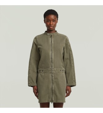 G-Star para mujer. D27009-E078-C982 Vestido Moto marrón (XL), Casual, Manga larga, Sostenible, Algodón Reciclado