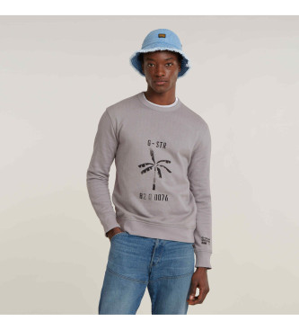 G-Star para hombre. D24703-D557-G276 Sudadera Musa Stencil gris (XS), Casual, Algodón Orgánico, Sostenible