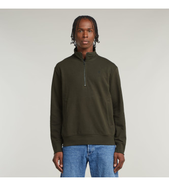 G-Star para hombre. D26305-D566-995 Sudadera Nifous Half Zip verde (L), Algodón Orgánico, Sostenible