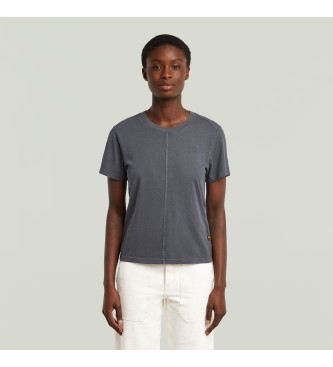 G-Star para mujer. D24499-B059-H405 Camiseta Overdyed Front Seam azul (XL), Casual, Manga corta, Algodón Orgánico, Sostenible