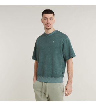 G-Star para hombre. D24679-D688-G472 Camiseta Overdyed Loose verde (S), Casual, Manga corta, Algodón Orgánico, Sostenible