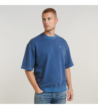 G-Star para hombre. D24679-D688-G474 Camiseta Overdyed Loose azul (S), Casual, Manga corta, Algodón Orgánico, Sostenible