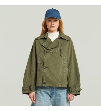 G-Star para mujer. D27026-D388-H527 Gabardina Oversized verde (S), Casual, Algodón
