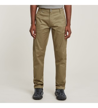 G-Star para hombre. D26400-C105-6057 Pantalón chino Morry Tapered verde (32/30), Casual, Algodón Orgánico, Sostenible