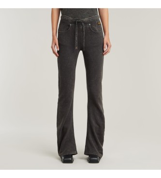 G-Star para mujer. D26106-D249-H365 Pantalón acampanado extralargo negro (XS), Casual, Algodón Orgánico, Sostenible