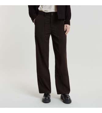 G-Star para mujer. D25256-D522-6484 Pantalón Fluid Carpenter negro (30/30), Casual, Viscosa