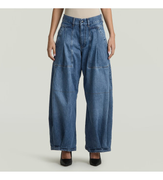 G-Star para mujer. D25307-E445-071 Jeans Pleated Pant azul (26/32), Casual, Algodón, Denim
