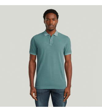 G-Star para hombre. D11595-D756-H888 Polo Dunda Overdyed Slim verde (XL), Casual, Algodón, Manga corta