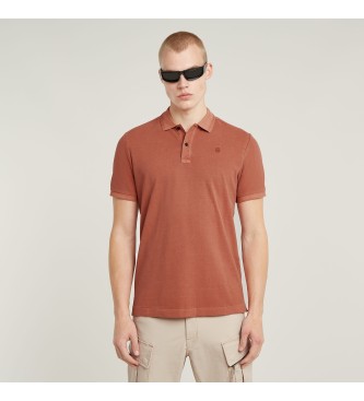 G-Star para hombre. D11595-D756-H034 Polo Dunda rojo (S), Casual, Manga corta, Algodón Orgánico, Sostenible